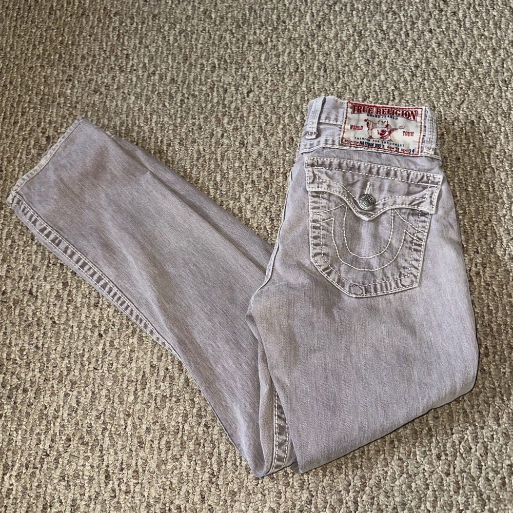 True Religion Light Lavender Mauve Denim